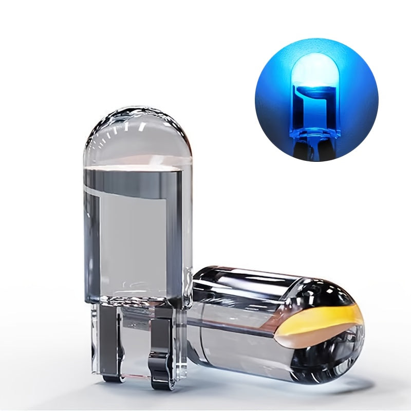 10pcs LED License Plate Bulbs 6000K COB Dome Lights Clear Acrylic