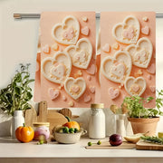 Set of 2 Ultra-Soft Kitchen Towels and Love-Themed Cookie Cutters