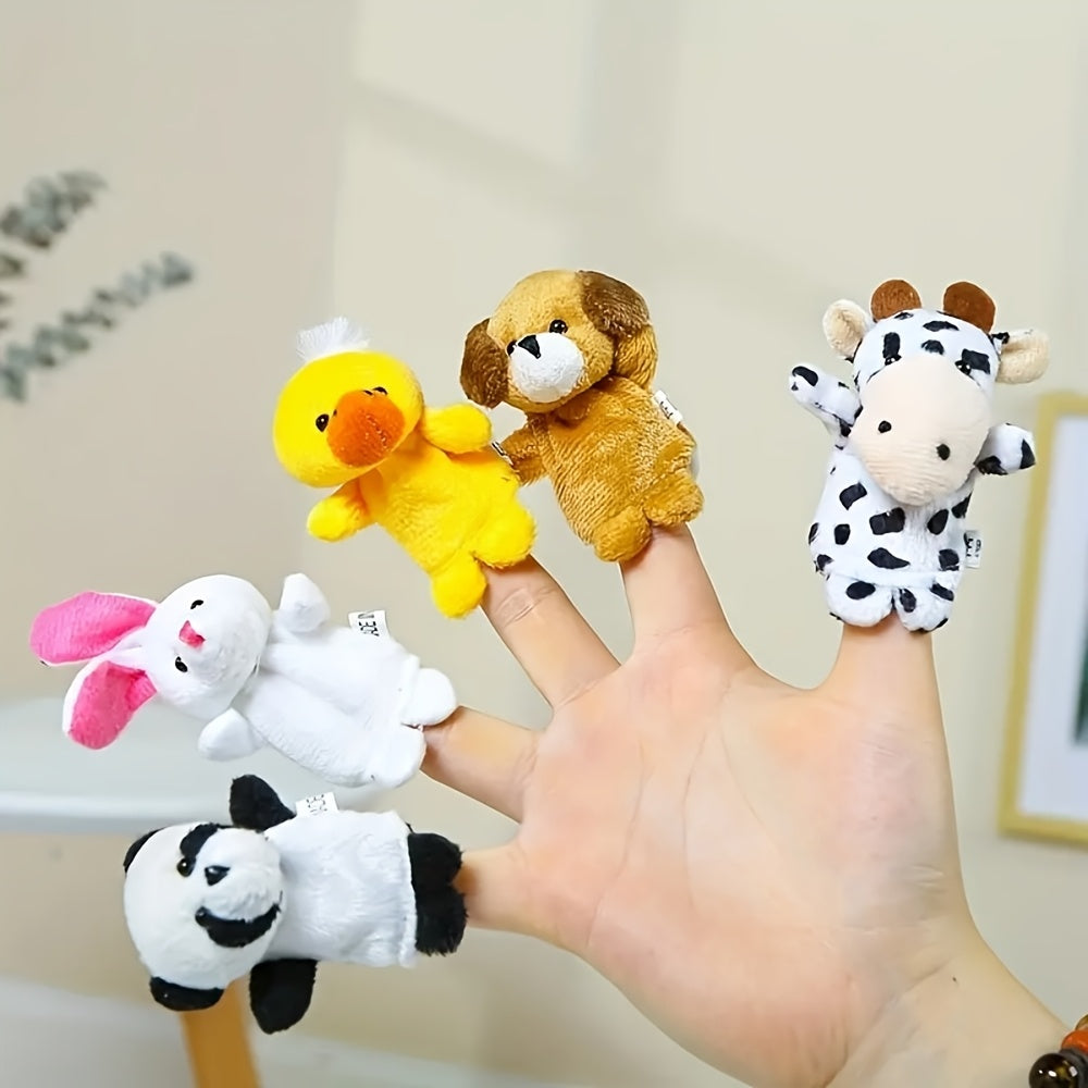Set of 10 Mini Animal Finger Puppets for Storytelling and Family Fun