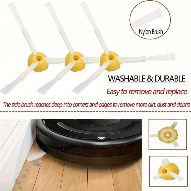 Replacement Side Brushes for Robot Vacuum Series 600 500 7-Piece Set with Floor Attachments