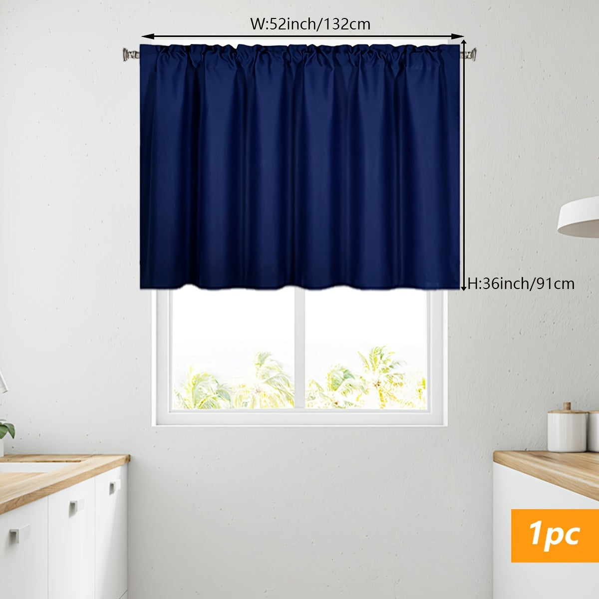 Solid Color Blackout Curtain with Rod Pocket for Privacy and Modern Style