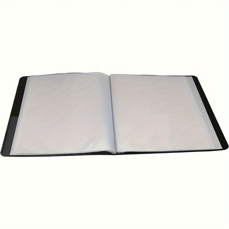40-Pocket Music Folder for Sheet Music and Files White Black PP Material