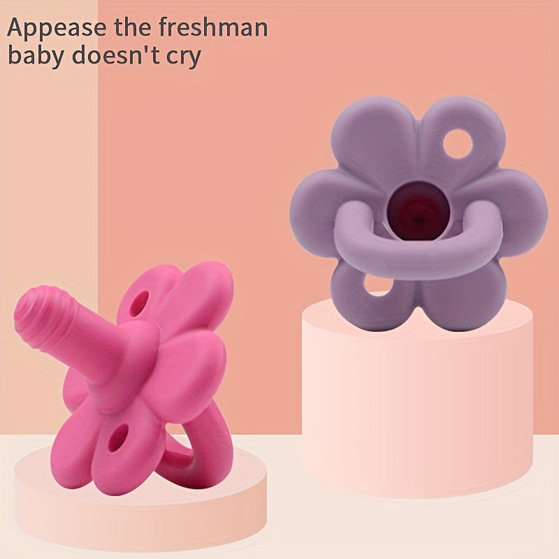 Пара силиконовых успокаивающих игрушек для детей от COZYPANDA - складные и мягкие, с вентиляционными отверстиями для простоты очистки, идеально подходят для прорезывания зубов.