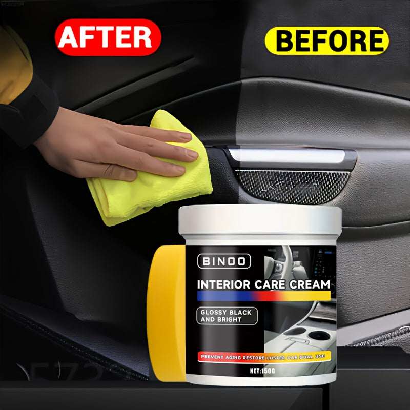 Auto Interior Care Cream with Nano Coating Wax and Plastic Restoration Paste 100g