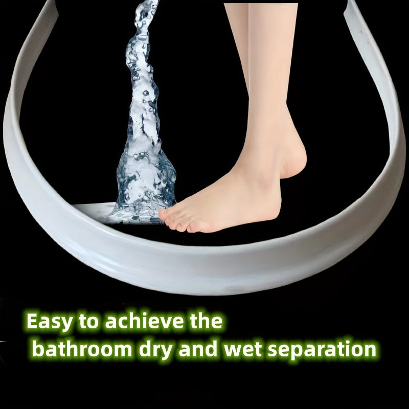 Bathroom Shower Barrier Non-Slip Waterproof Floor Protector Self-Adhesive White Gray Black