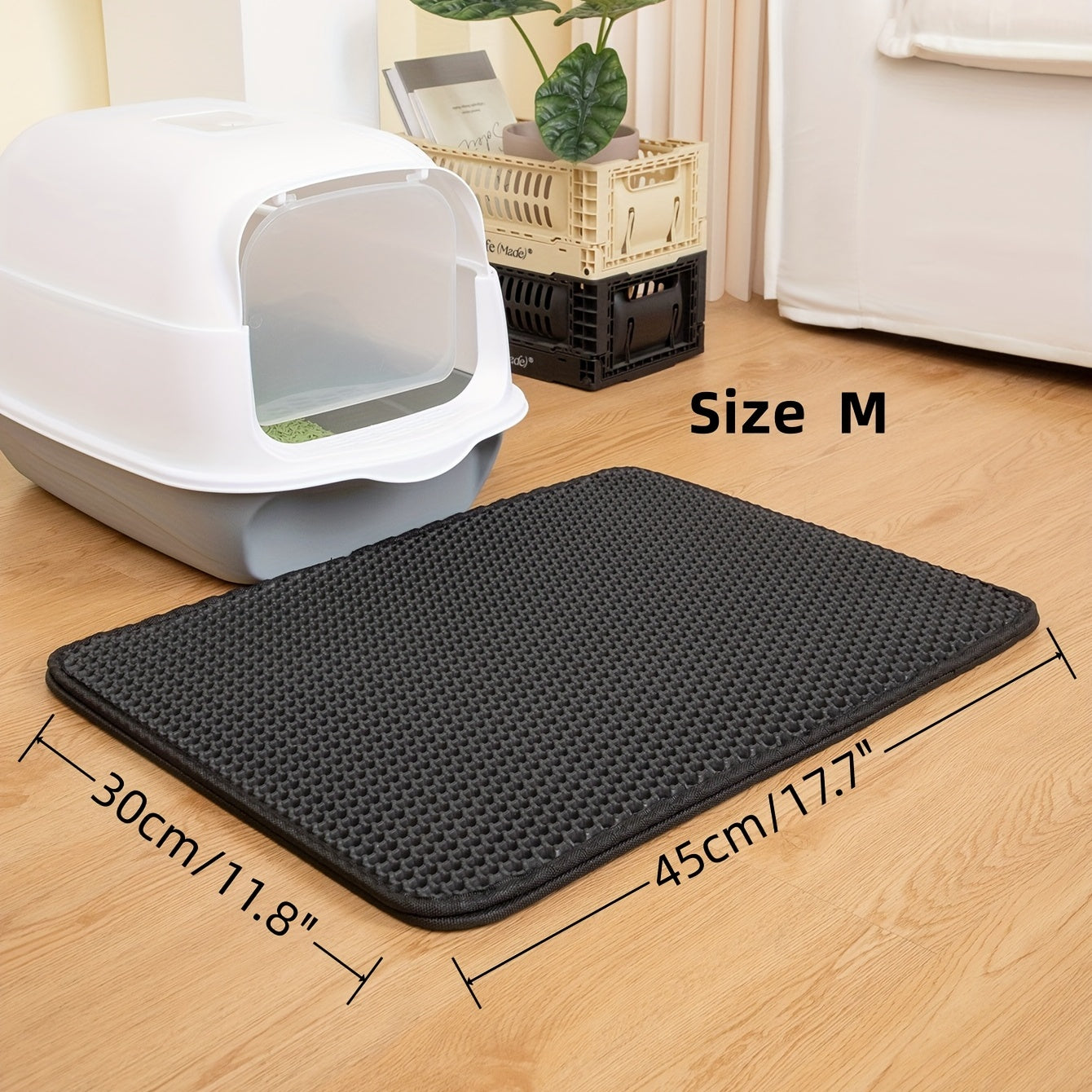 Double Layer Honeycomb Cat Litter Mat Waterproof Washable Reusable Indoor
