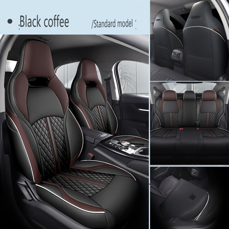 Чехол на автомобильное сиденье из искусственной кожи на пять человек, водонепроницаемый, дышащий, прочный