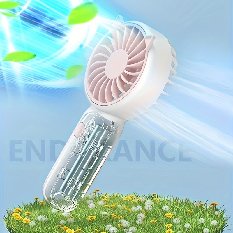 Mini Handheld Fan with Powerful Wind, Rechargeable USB, Portable for Indoor Outdoor