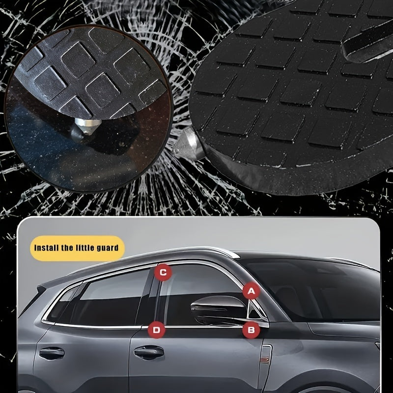 Universal Foldable Car Door Step with Safety Hammer for SUVs Trucks