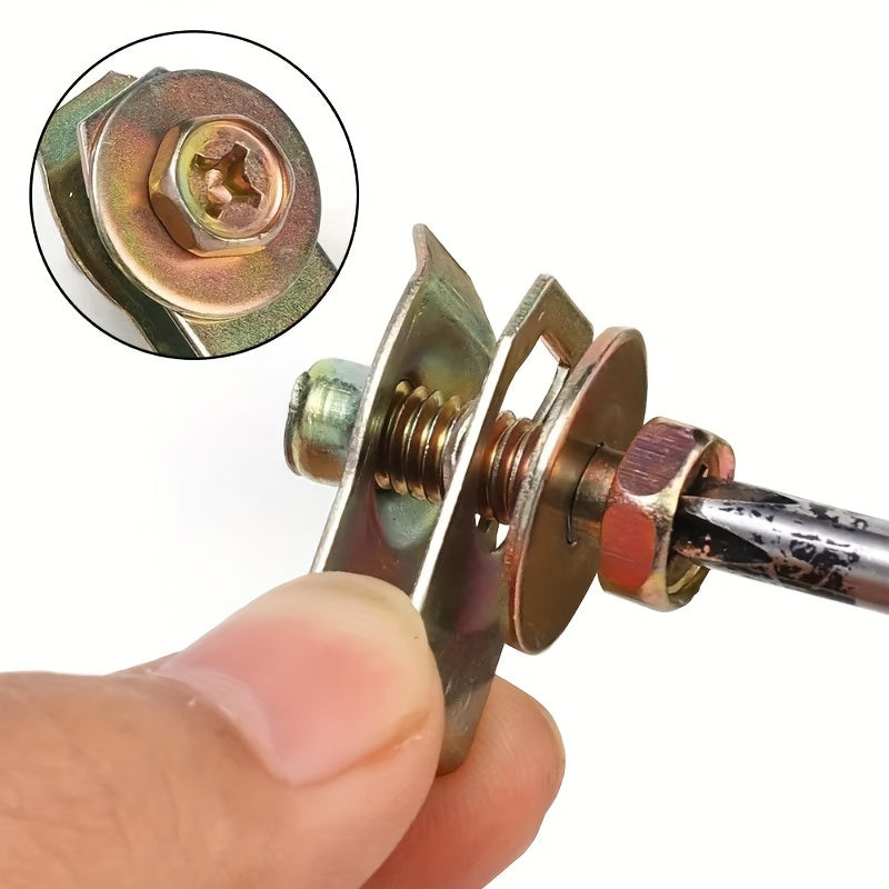 10 Pairs M6 Threaded Metal Car Clips with Washers for Bumper and Underhood