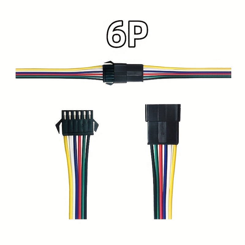 5 Pairs JST SM Series Male Female Cable Connectors for LED Strip Light Drivers 2/3/4/5/6 Pin
