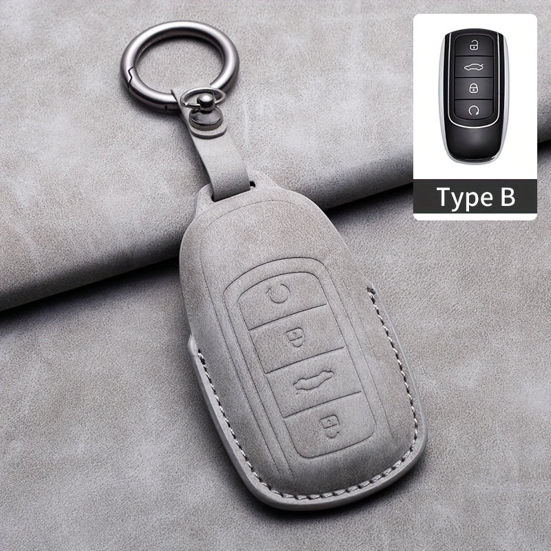 Car Remote Key Cover Premium PU Leather Durable Anti-Fall for Various SUV Models