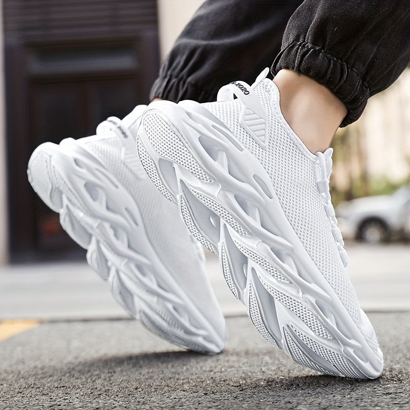 Zapatillas de punto para hombre de talla grande con suela antideslizante transpirable para actividades al aire libre