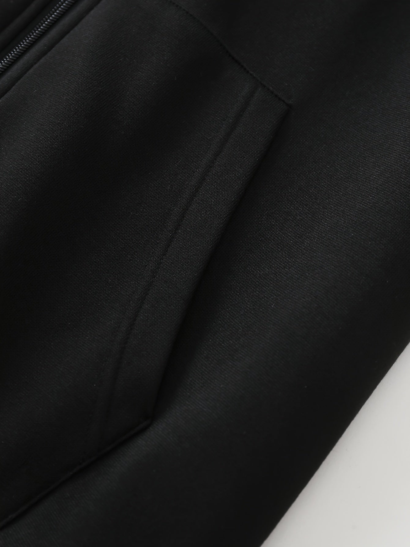 Plus Size Men's Hooded Jacket Solid Color Casual Spring Fall Long Sleeve Polyester