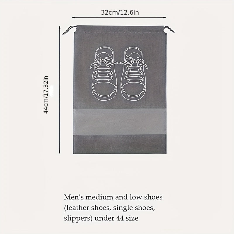 10-to'plam poyabzal saqlash sumkalar, suv o'tkazmaydigan, chiziqli chiziqli sumkalar, sayohat va tashkilot uchun