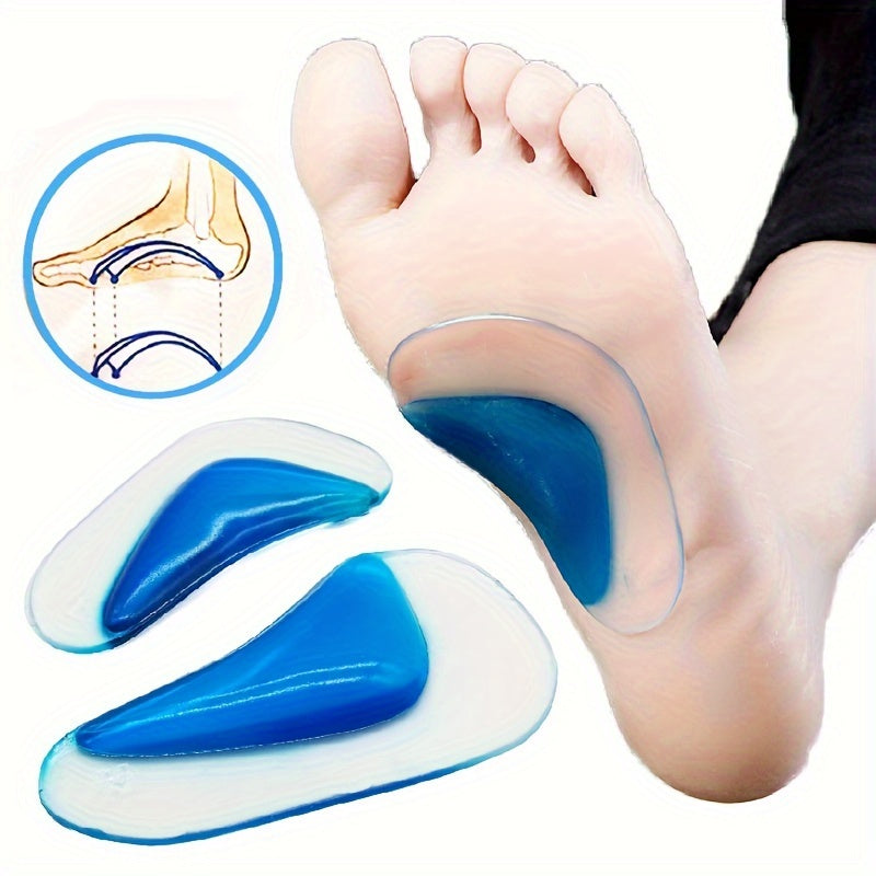 Silicone Arch Support Insoles Washable Reusable for Shoes and Boots