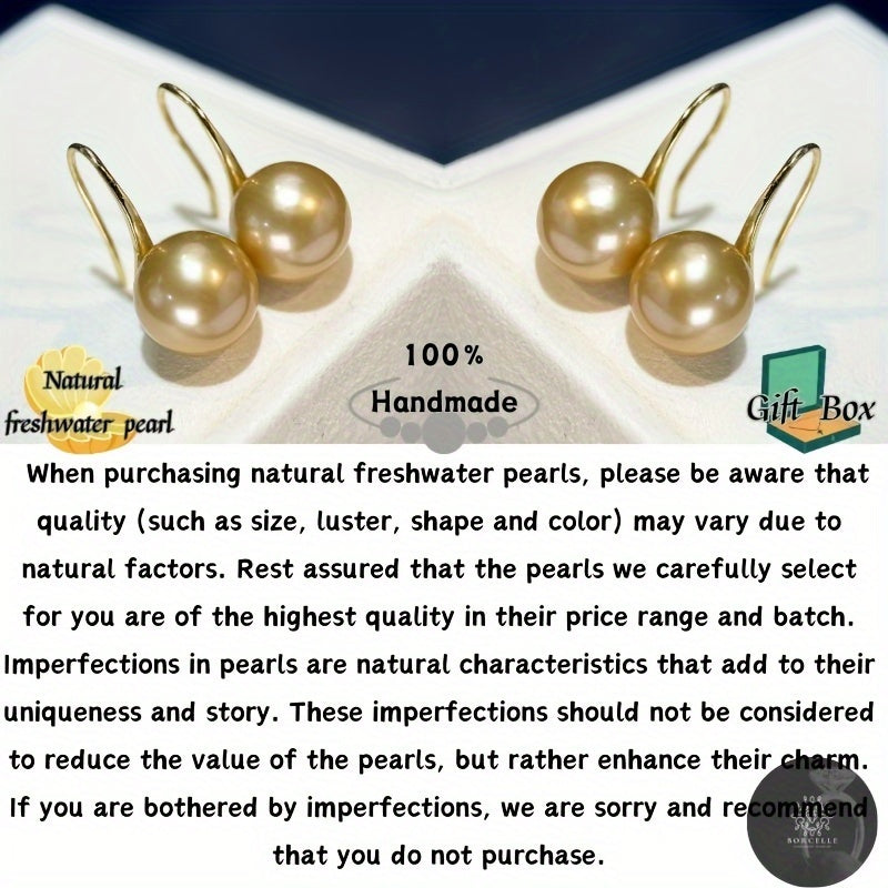 Sterling Silver Pearl Earrings in 18K Gold Plated with Japanese High Heels Design