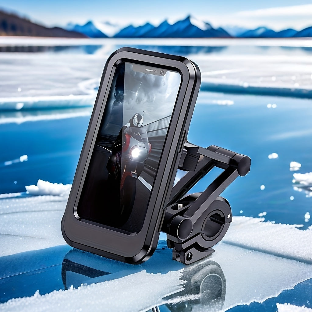 Universal Waterproof Shockproof Motorcycle Bicycle Phone Holder GPS Mount