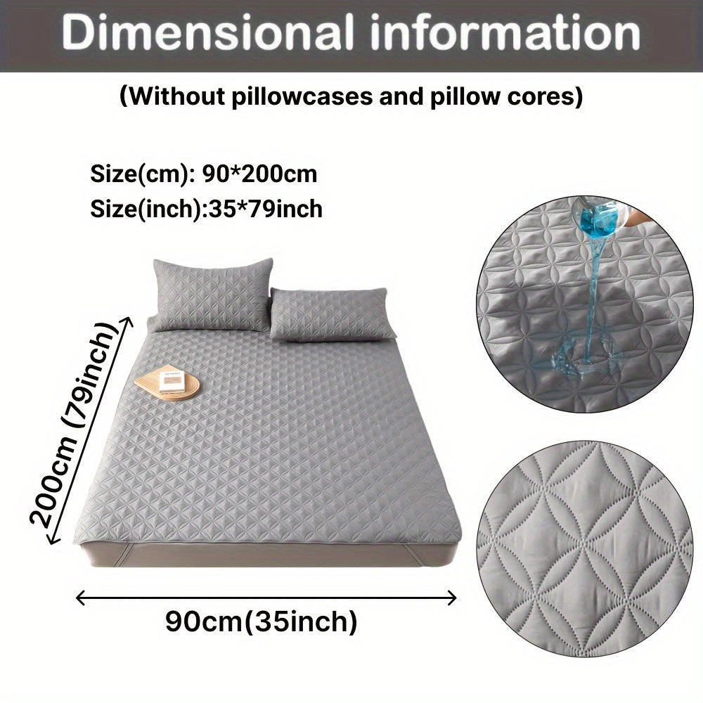 Waterproof Mattress Protector Hypoallergenic Breathable Dustproof Ultra-Soft Bed Cover for Bedroom Dorm Hotel