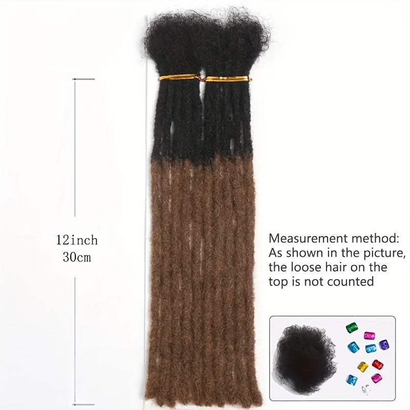 Men's Dreadlock Extensions 0.4cm 10 Strands Human Hair Braids