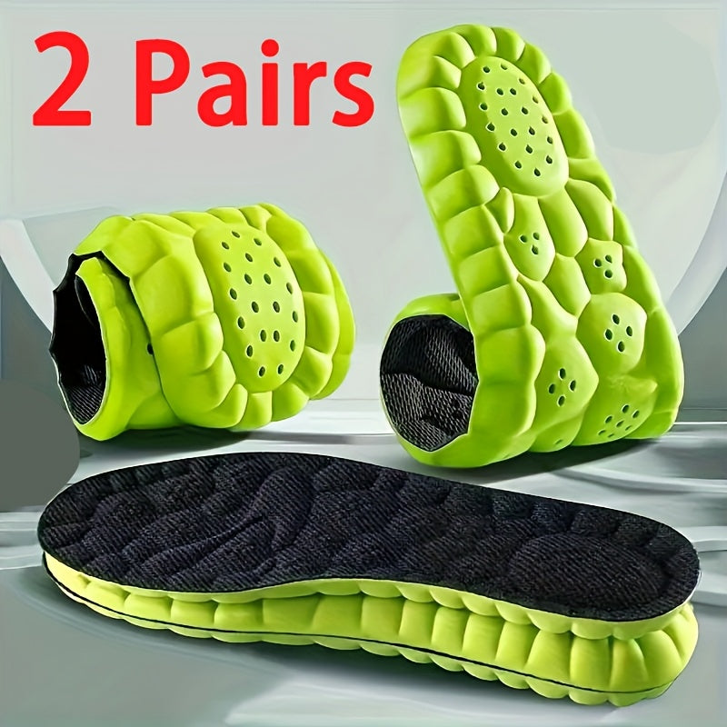 Plantillas de esponja elástica suaves y ligeras para deportes y zapatos casuales, 2 pares