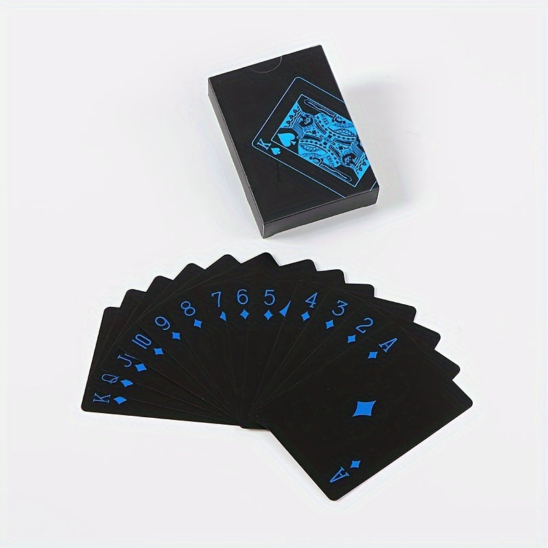 Black Plastic Playing Cards Waterproof Durable for Poker Board Games and Parties