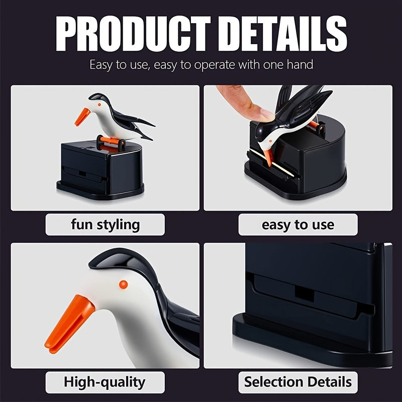 Bird Toothpick Holder Dispenser Black Creative Press Design Kitchen Accessory