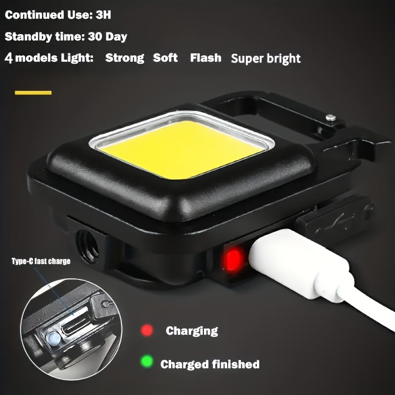 Luz LED de bolsillo para coche, interior, recargable, luz de trabajo portátil