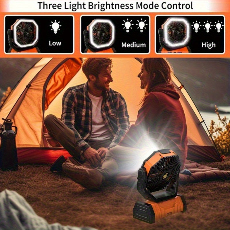 20000mAh USB rechargeable fan with LED lantern remote control outdoor camping