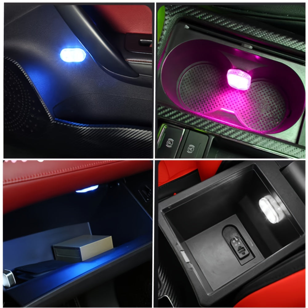 Luces LED recargables por USB para el interior del coche, luz nocturna inalámbrica para techo con control táctil