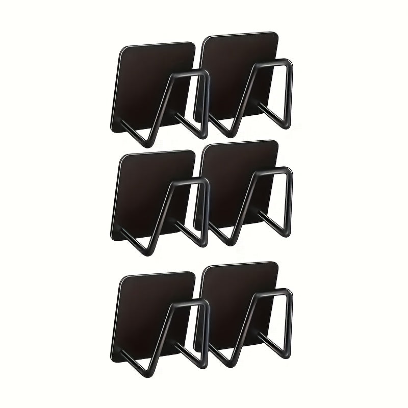 Stainless Steel Kitchen Bathroom Organizer Set 2 4 6 Pieces Wall-Mounted Sink Drain Rack Hooks