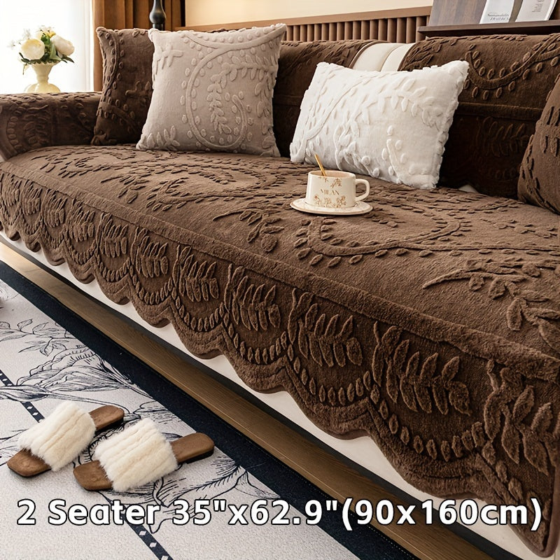 Пуховое покрытие для дивана с леопардовым принтом, сделанное из толстого искусственного меха, подходит для домашних животных, не скользит, подходит для различных размеров диванов. Идеально для декора гостиной, спальни или офиса.