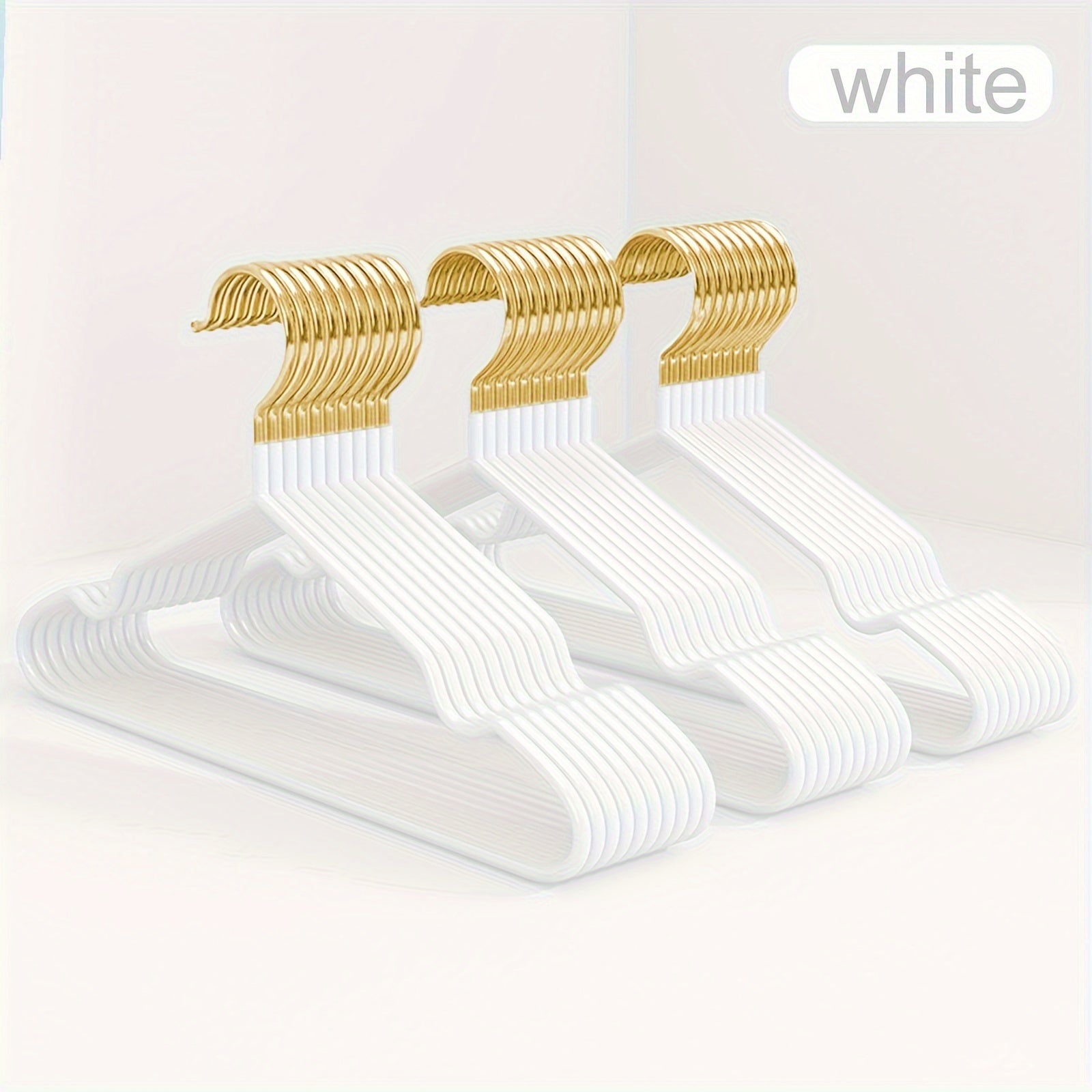 Juego de 60/30/10 perchas de metal para ropa para organización del armario