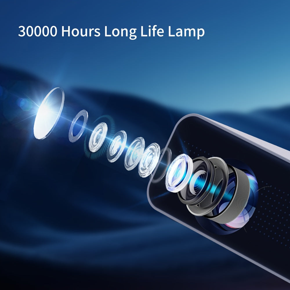 Proyector portátil para exteriores 4K WiFi6 con corrección automática de keystone para cine en casa