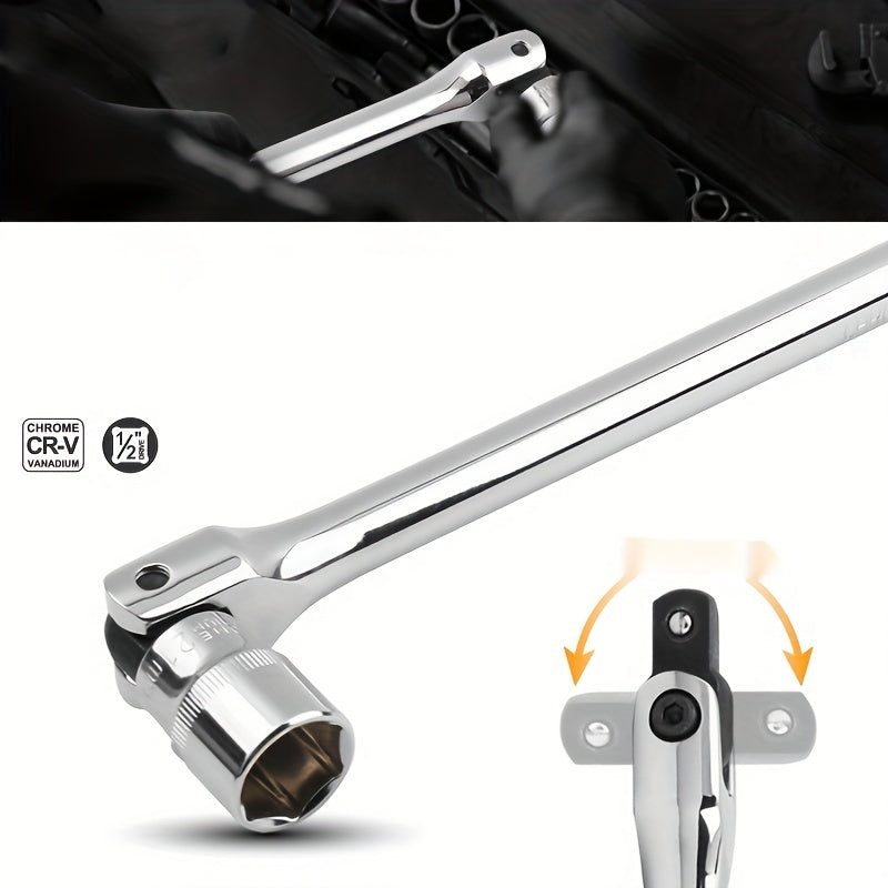 Гаечный ключ с головкой-удлинителем на полдюйма, гибкий, из стали CRV, тяжелого типа