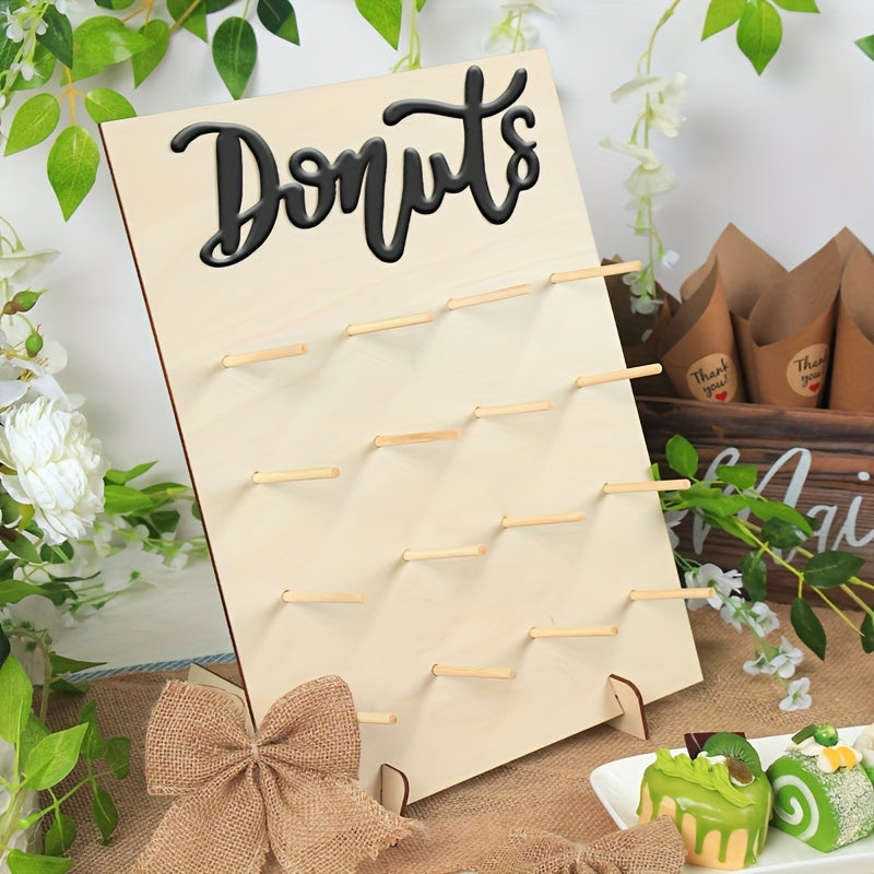 Rustic Wood Donut Holder for Weddings and Parties, Candy Buffet Display
