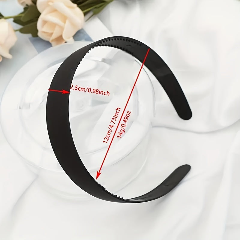 Set of 9 Bohemian Punk Style Teeth Hairbands Non-Slip Solid Color Hair Accessories for Women