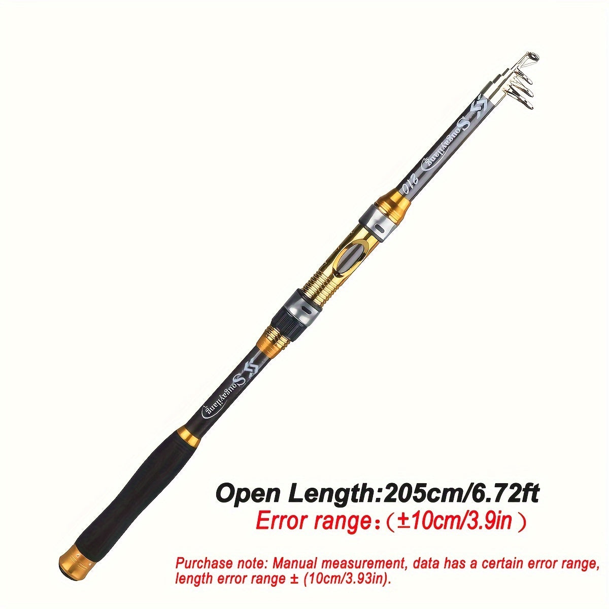 Ultralight Carbon Fiber Spinning Fishing Rod Portable Medium Action Extendable Length Comfortable Grip