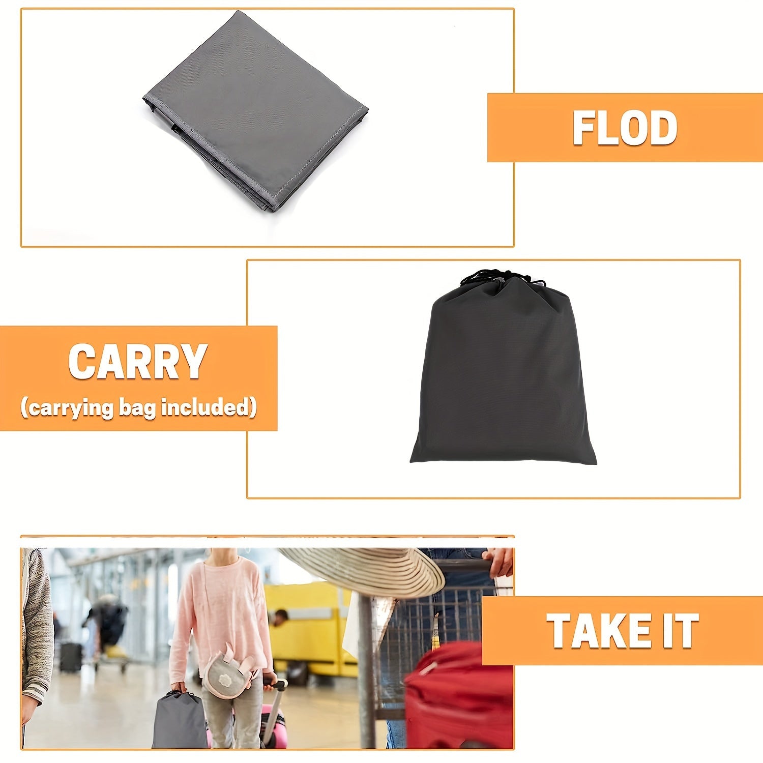 Travel Footrest for Airplane Seat Extension and Slipping Prevention