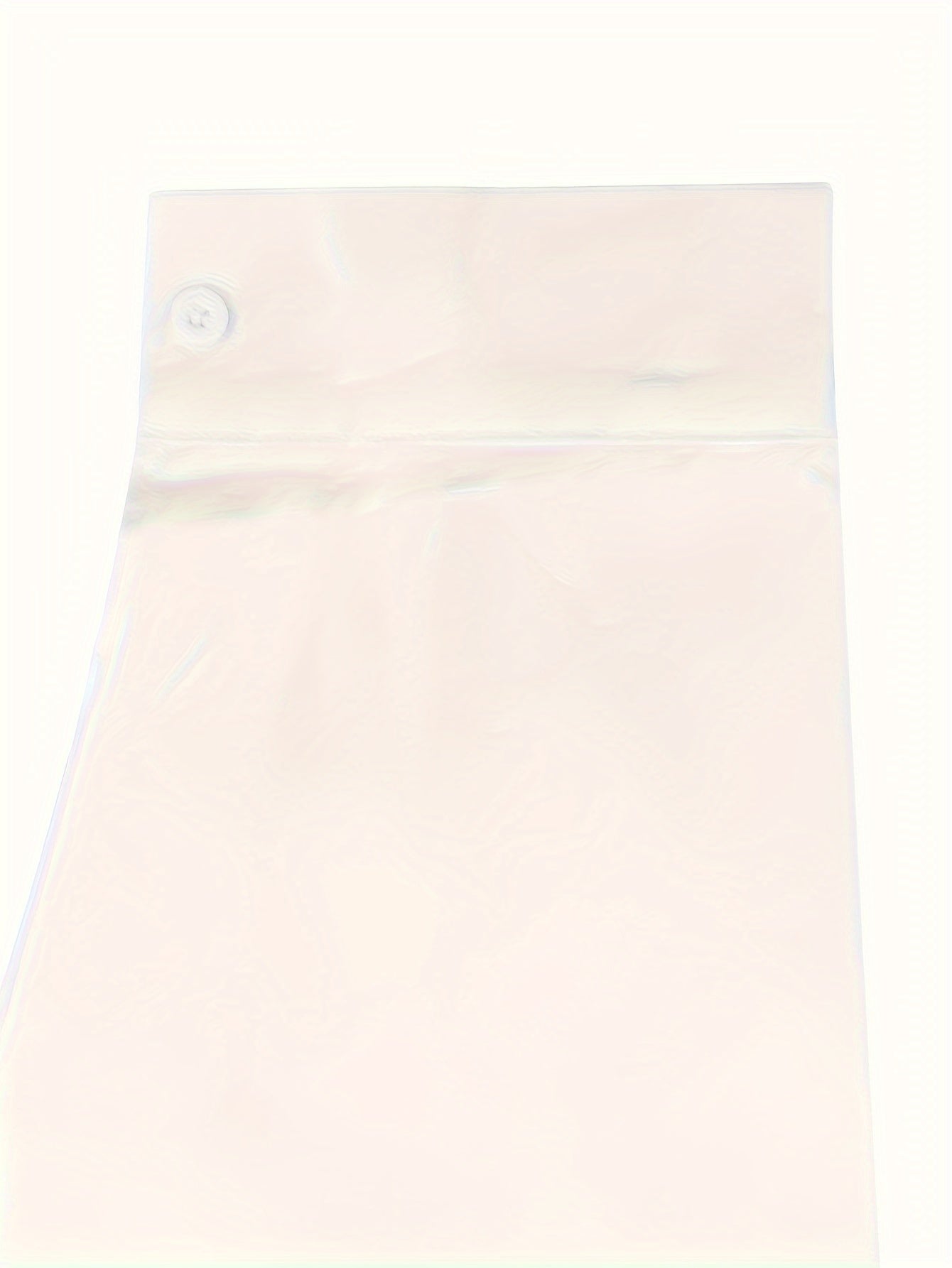 Camisa de manga larga de poliéster sólida de botones y cuello en V para hombre de tallas grandes