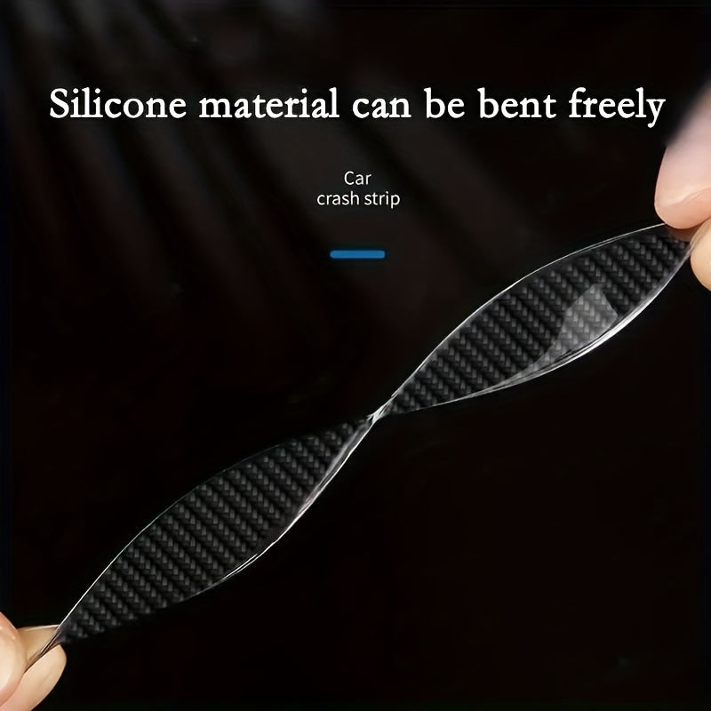 4pcs Black Carbon Fiber Door Handle Covers for Cars Scratch-Resistant ABS