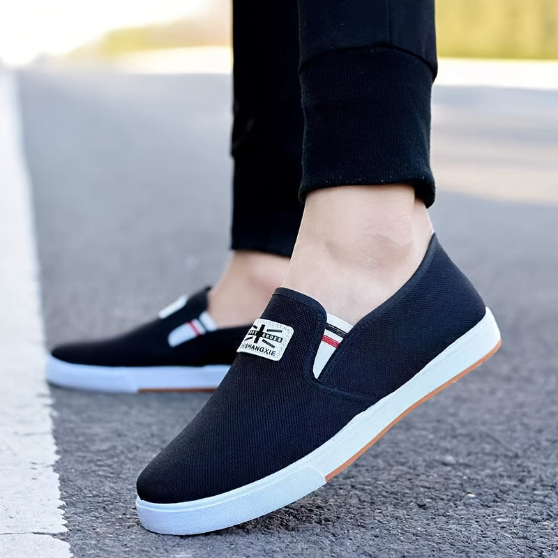 Men's Casual Slip-On Shoes with Elastic Strap Non-Slip Outdoor Walking Camping