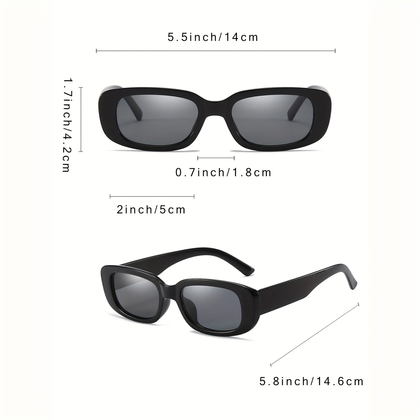 Juego de 3 gafas cuadradas unisex de estilo retro con protección antirreflejos y colores variados