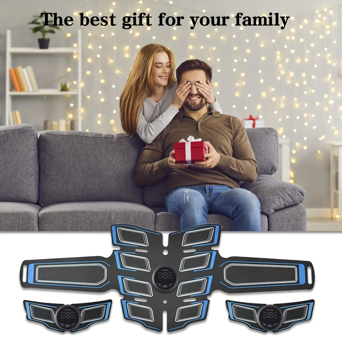 Uydagi fitnes uchun uch qismli USB zaryadlanadigan massaj kamar to'plami, Tens qorin mushaklarini o'rgatish moslamasi va EMS mushaklarni o'rgatish kamarini o'z ichiga oladi. To'liq tana mushaklari uchun 6 rejim va 18 intensivlik darajasini taklif etadi.