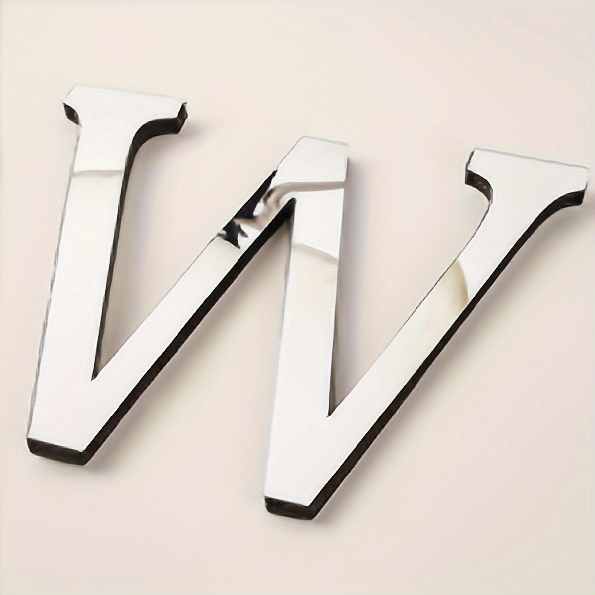 3D Acrylic Mirror Wall Decals Alphabet Stickers Gold Silver Self-Adhesive Modern Home Decor