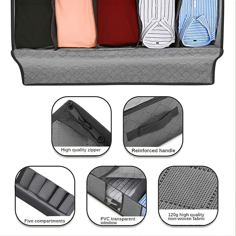 Under-Bed Storage Box Non-Woven Material Dust-Proof Partition Organizer