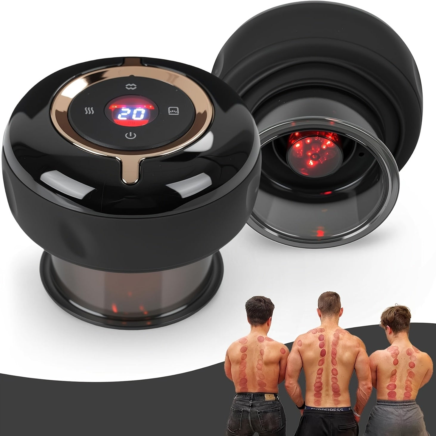 Li-ion batareyali USB orqali zaryadlanadigan elektr massajer, qora va qizil, qo'l bilan ishlatiladigan chuqur to'qima perkusiyasi uchun, sayohat va uyda foydalanish uchun portativ.