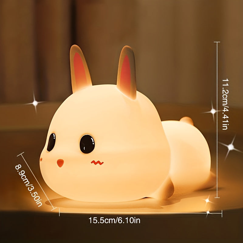 Rabbit-Shaped Night Light for Bedroom Rechargeable Portable Kids Baby Child