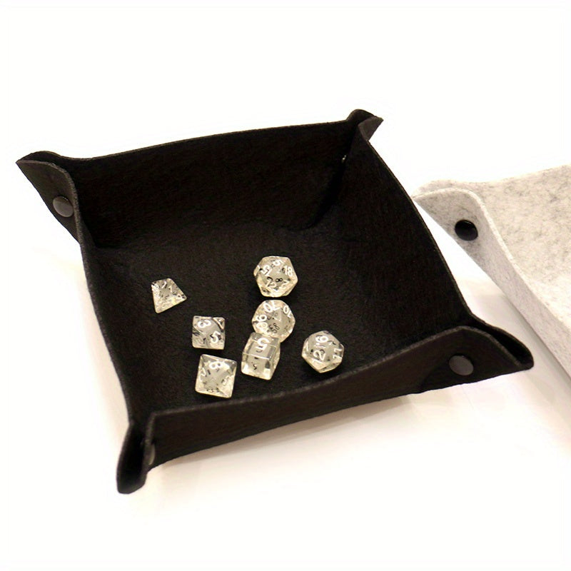 Caja de almacenamiento multifunción de fieltro para llaves, mandos, teléfonos y dados