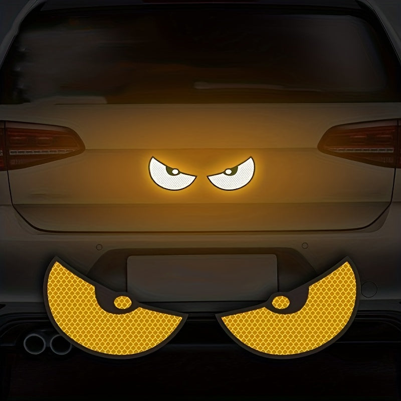 Vehicle Reflective Car Stickers 2pcs Set Safety Visibility Demon Eye